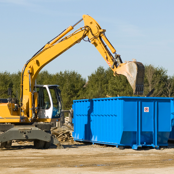 can i choose the location where the residential dumpster will be placed in Solomons Maryland